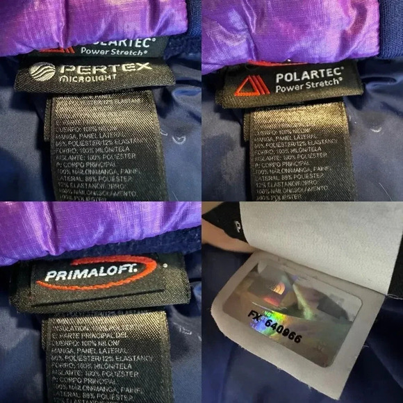 The North Face Summit Series RECCO Pertex Puffer Quilted Jacket S Purple Blue - Picture 13 of 15